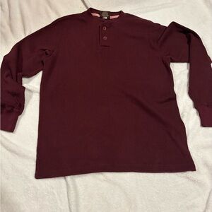Men’s Large Steve & Barry's Maroon Long Sleeve Shirt